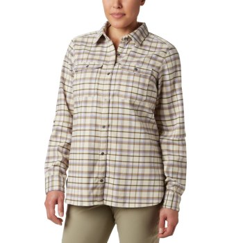 Columbia Bryce Canyon Stretch Flannel, Camisa Creme Para Mujer | 784396-KEP